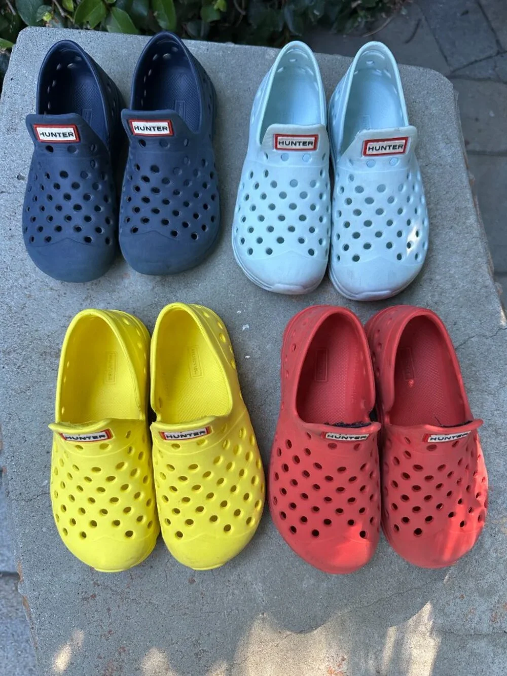 Hunter Kids Perforated Waterproof Slip On Shoes Size US 8 (Toddler)